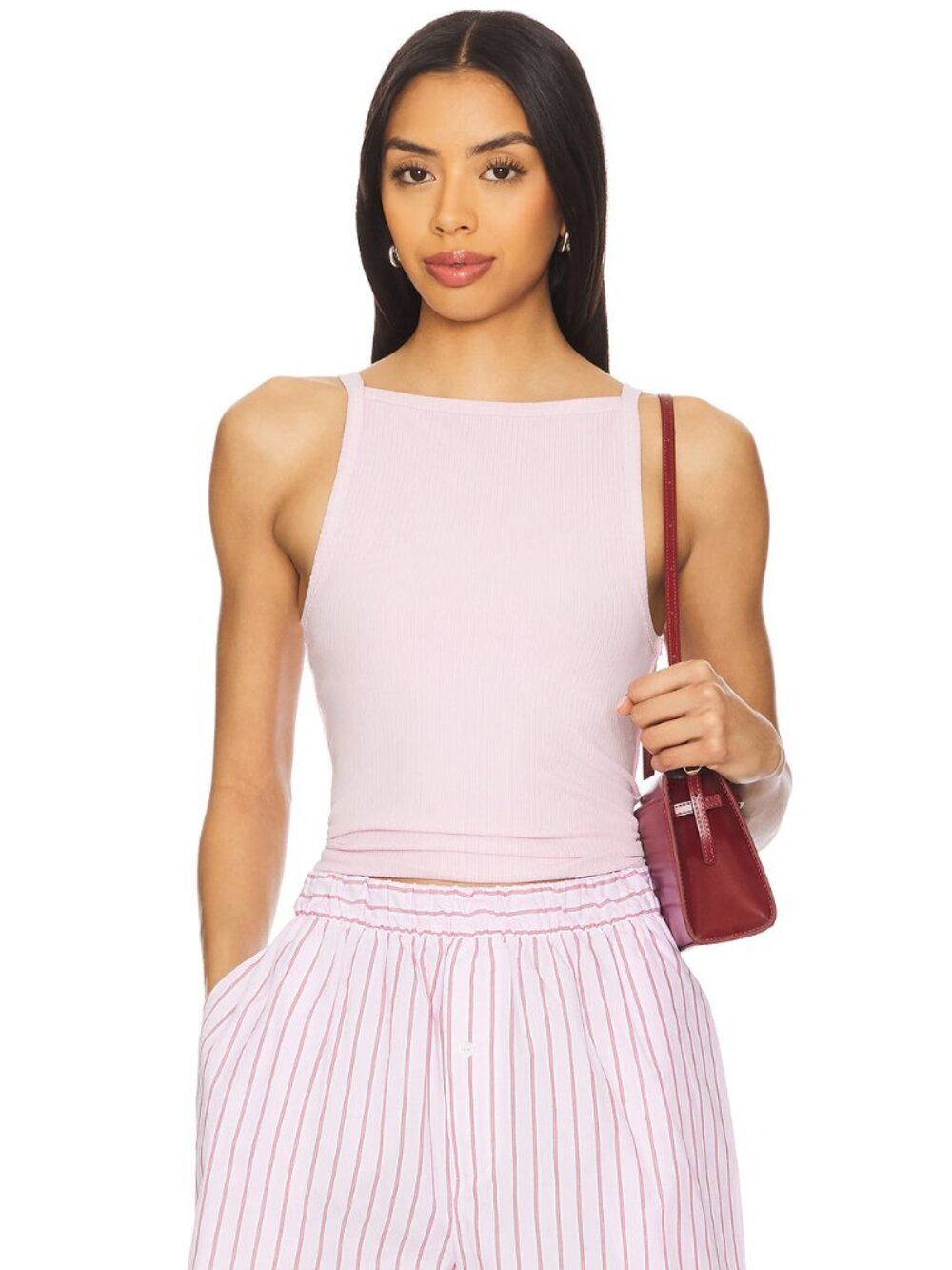 Free People x We The Free Mia Tank in Pink a Boo